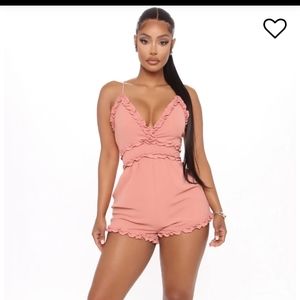 Fashion nova romper in Marsala
